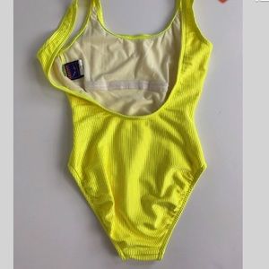 Vintage Swim - Yellow ribbed vintage one piece swimsuit size S Vintage Swim - Yellow ribbed vintage one piece swimsuit size S